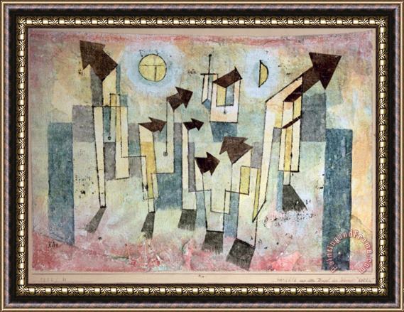 Paul Klee Wall Painting From The Temple of Longing Thither 1922 Framed Painting