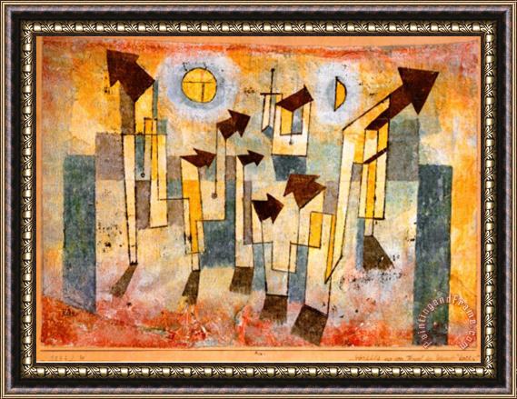 Paul Klee Wandbild Aus Dem Tempel Der Sehnsucht Dorthin Framed Painting