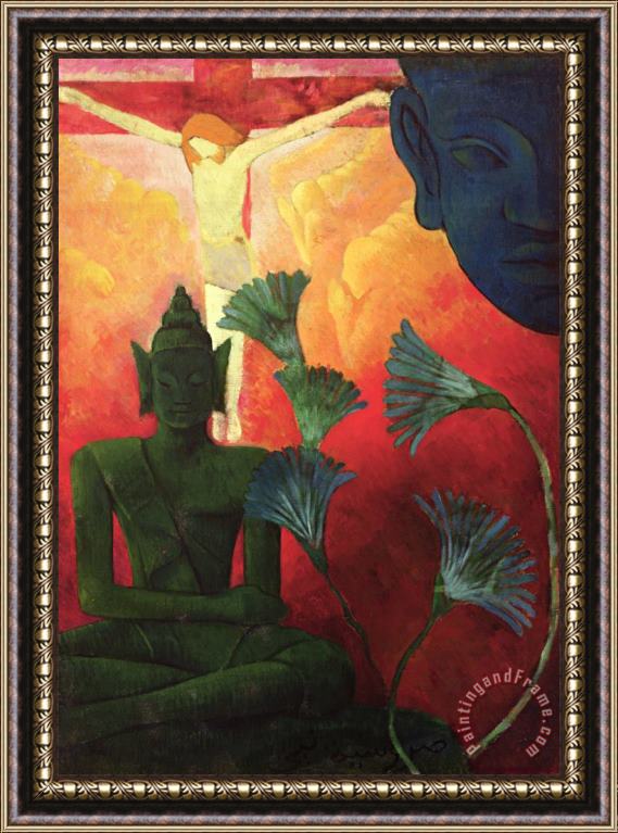 Paul Ranson Christ and Buddha Framed Painting