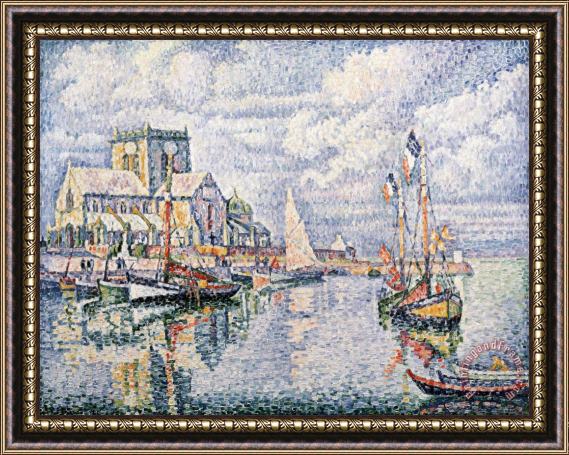 Paul Signac Le Port De Barfleur Framed Painting