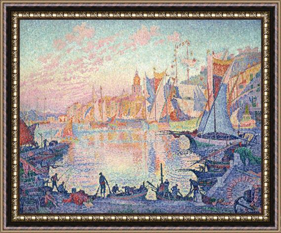 Paul Signac The Port of Saint Tropez Framed Painting