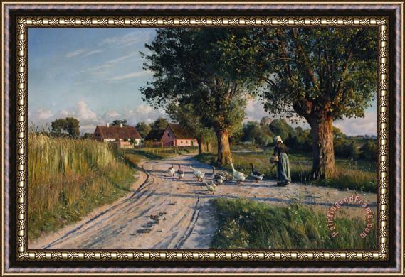 Peder Monsted The Way Home Framed Painting