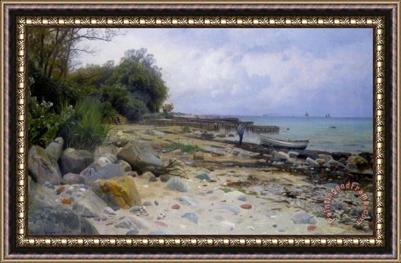 Peder Mork Monsted Looking Out to Sea Framed Painting