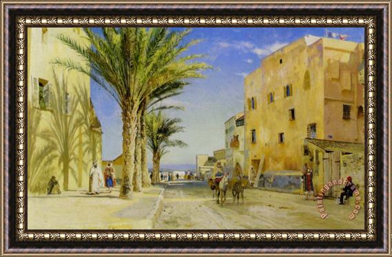 Peder Mork Monsted Street in Algiers Framed Print