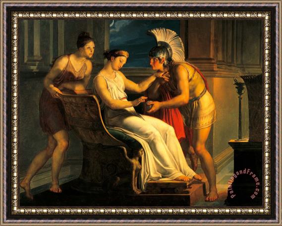 Pelagius Palagi Ariadne Giving Some Thread To Theseus To Leave Labyrinth Framed Print