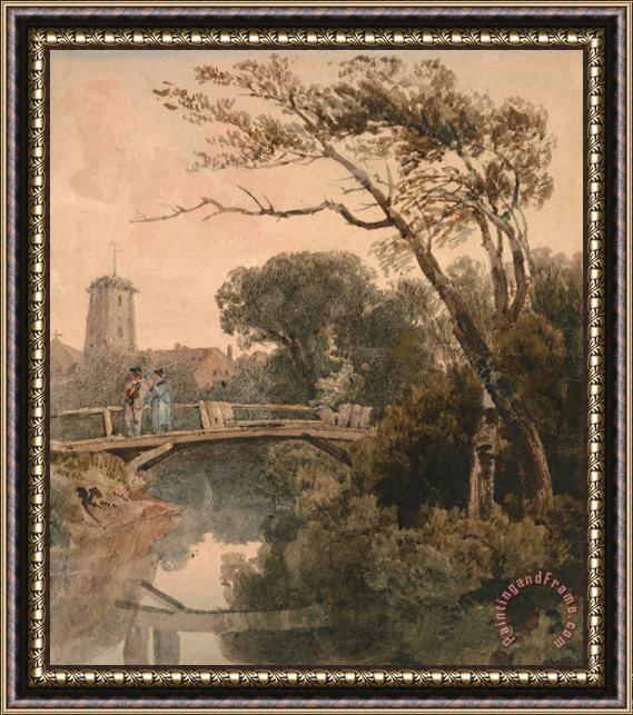 Peter de Wint The Old Bridge Framed Print