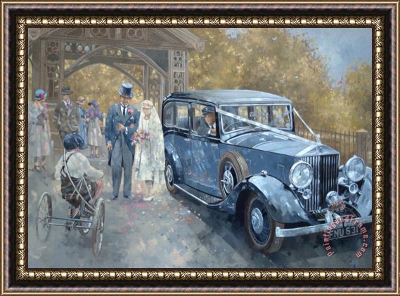 Peter Miller 1930s Country Wedding Framed Painting