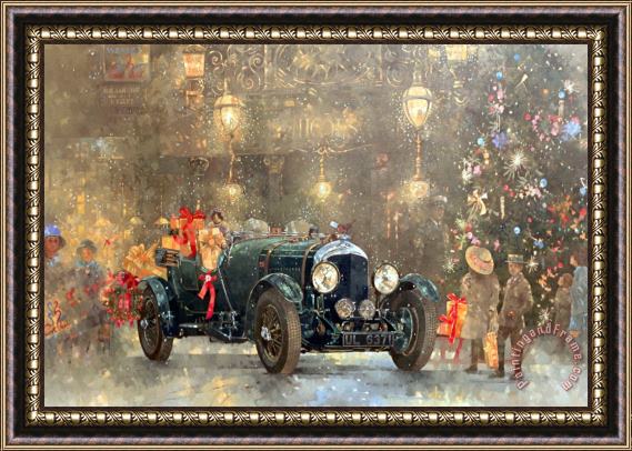Peter Miller Christmas Bentley Framed Painting