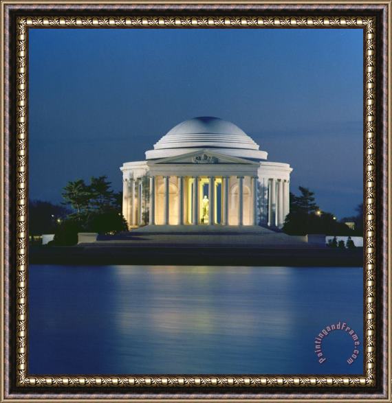 Peter Newark American Pictures The Jefferson Memorial Framed Print