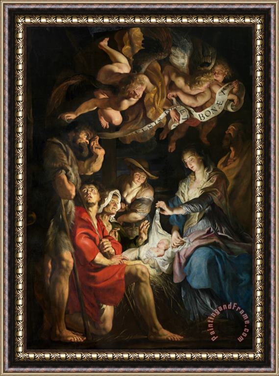 Peter Paul Rubens Birth Of Christ Adoration Of The Shepherds Framed Painting