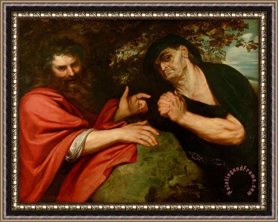 Peter Paul Rubens Democritus And Heraclitus Framed Print