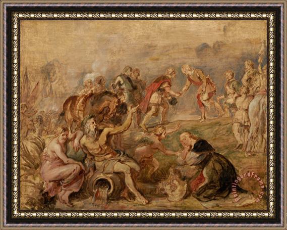 Peter Paul Rubens Meeting of King Ferdinand of Hungary And Cardinal Infante Ferdinand of Spain at Nordlingen Framed Print