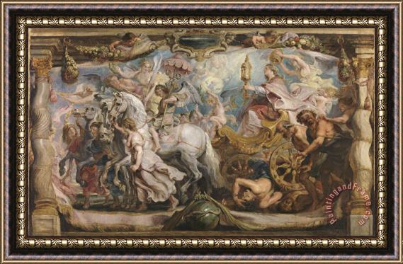 Peter Paul Rubens The Triumph of The Church Over Ignorance And Blindness Framed Painting