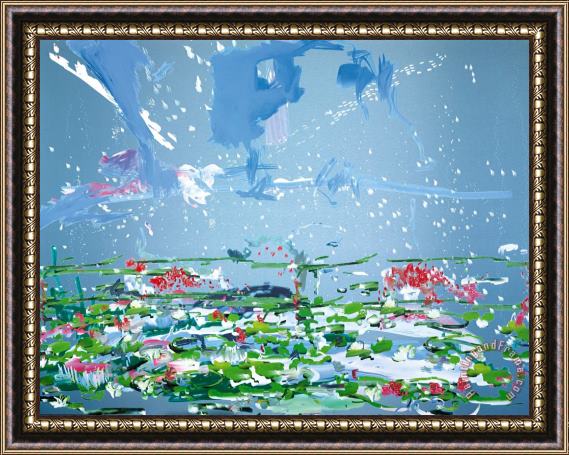 Petra Cortright Metal Canopy Bed Framed Painting