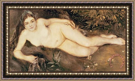 Pierre Auguste Renoir A Nymph by a Stream Framed Painting