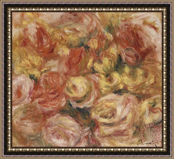 Pierre Auguste Renoir Flower Sketch Framed Painting