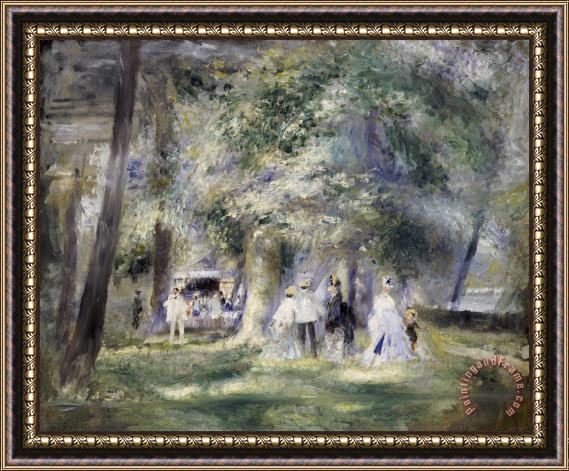 Pierre Auguste Renoir  In the Park at Saint-Cloud Framed Painting