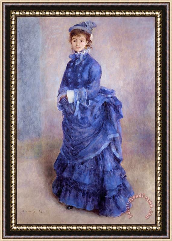 Pierre Auguste Renoir La Parisienne The Blue Lady Framed Painting