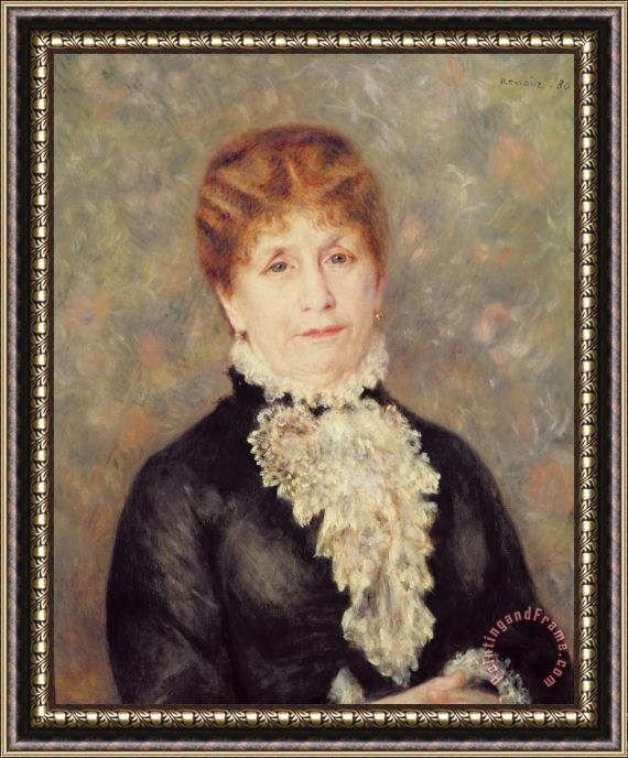 Pierre Auguste Renoir Madame Eugene Fould Framed Painting