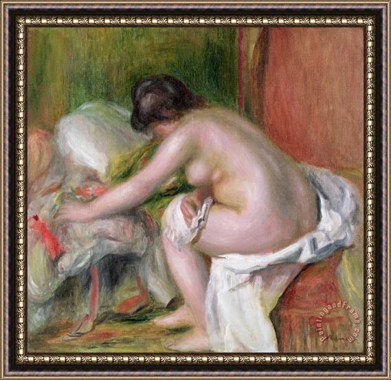 Pierre Auguste Renoir Seated Bather Framed Painting