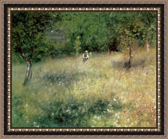 Pierre Auguste Renoir Spring at Chatou Framed Painting