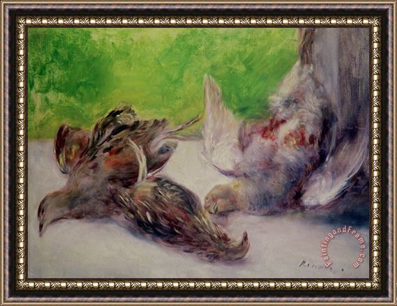 Pierre Auguste Renoir Still Life With Pheasants Framed Painting