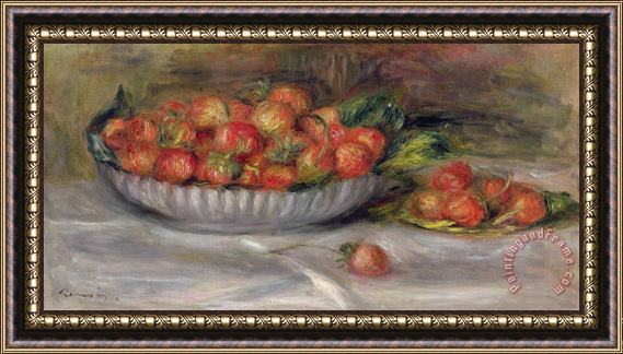 Pierre Auguste Renoir Still Life with Strawberries Framed Print