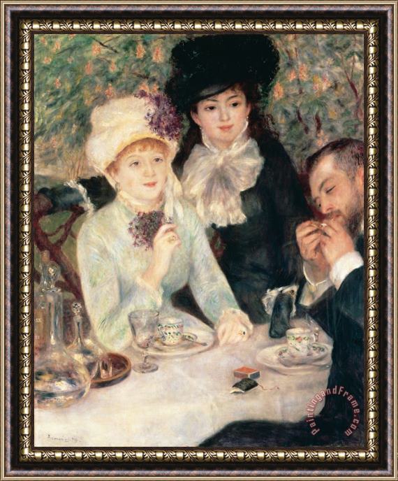 Pierre Auguste Renoir The End Of Breakfast Framed Print