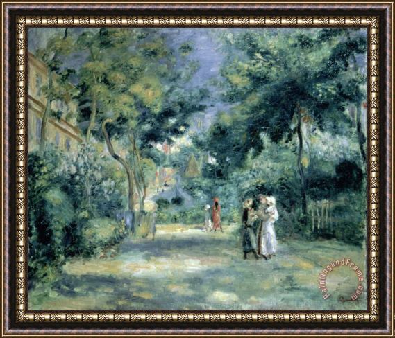 Pierre Auguste Renoir The Gardens in Montmartre Framed Painting