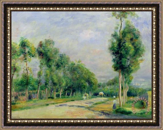 Pierre Auguste Renoir The Road To Versailles At Louveciennes Framed Print