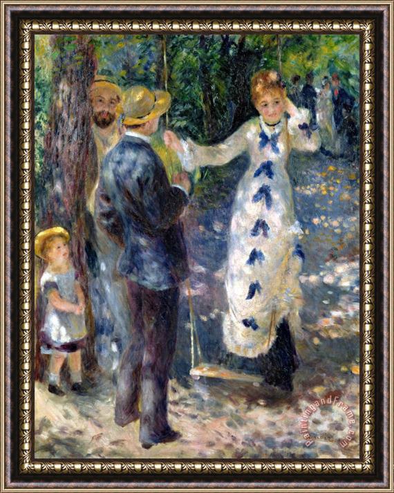Pierre Auguste Renoir The Swing Framed Painting