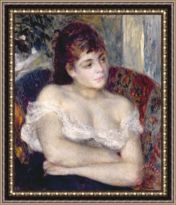 Pierre Auguste Renoir Woman in an Armchair Framed Painting