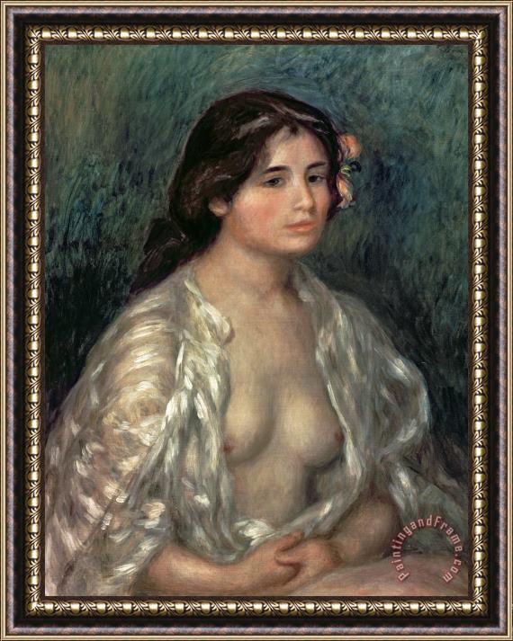 Pierre Auguste Renoir Woman Semi Nude Framed Painting