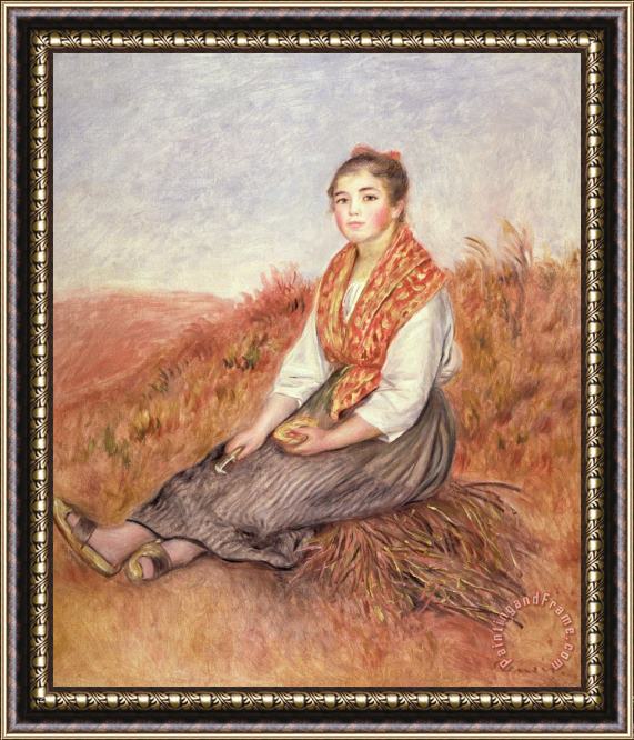 Pierre Auguste Renoir Woman with a Bundle of Firewood Framed Painting