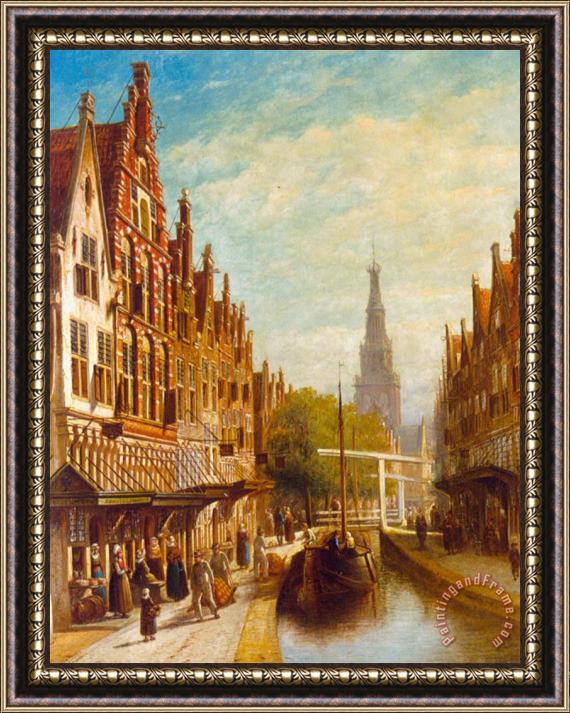 Pieter Gerard Vertin A View of Alkmaar Framed Painting