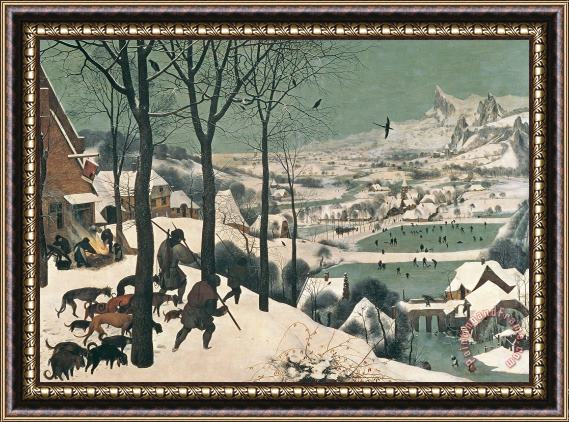 Pieter the Elder Bruegel Hunters in the Snow Framed Painting