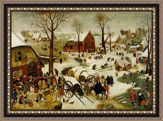 Pieter the Younger Brueghel The Census at Bethlehem Framed Painting