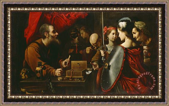 Pietro Paolini Achilles Among The Daughters of Lycomedes Framed Painting