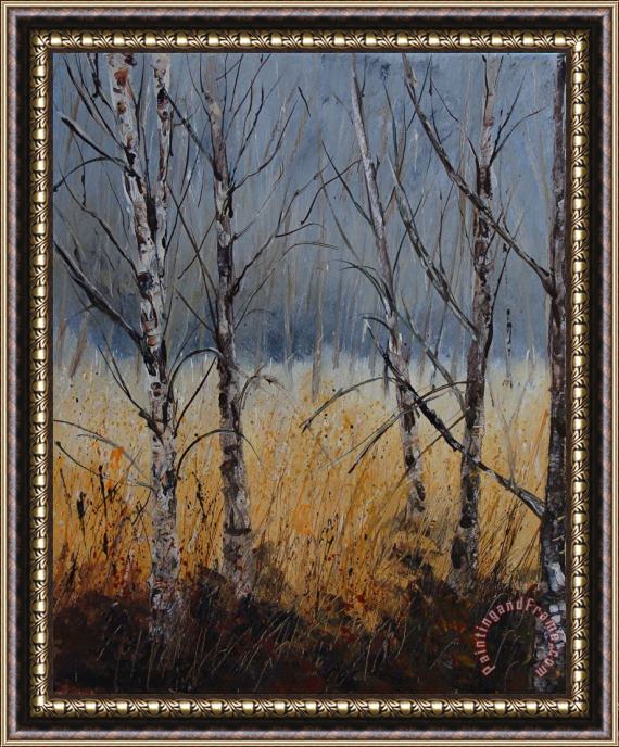 Pol Ledent Birch trees Framed Painting