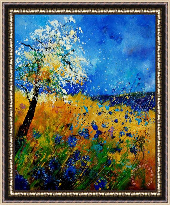 Pol Ledent Blue cornflowers 450108 Framed Painting