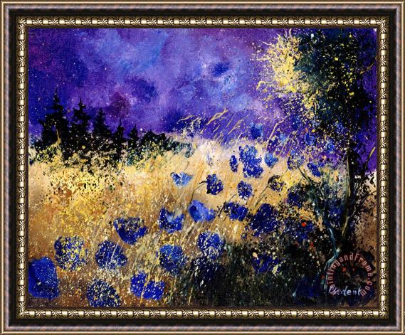 Pol Ledent Blue cornflowers Framed Painting