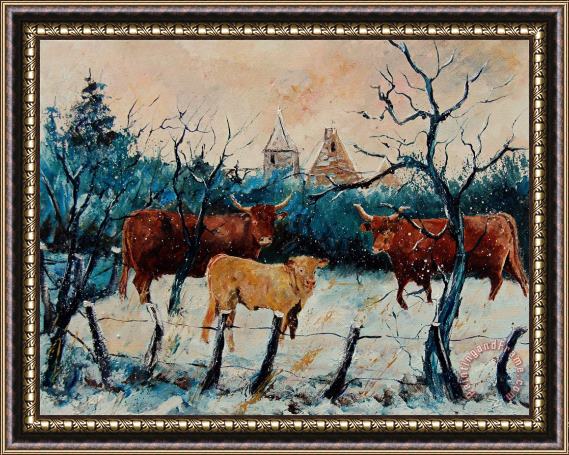 Pol Ledent Cows Framed Painting