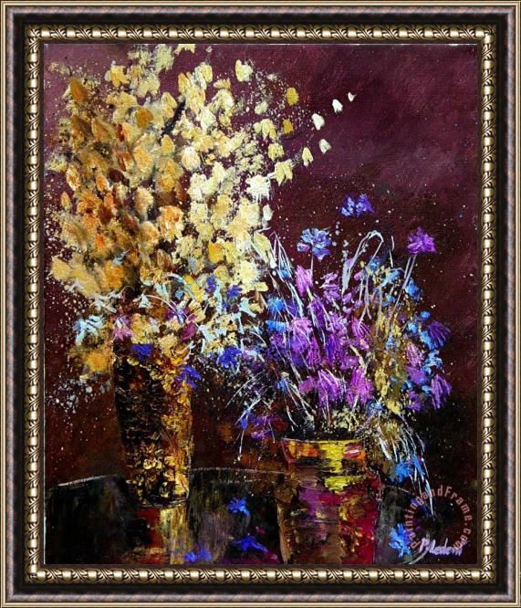 Pol Ledent Dried flowers Framed Painting