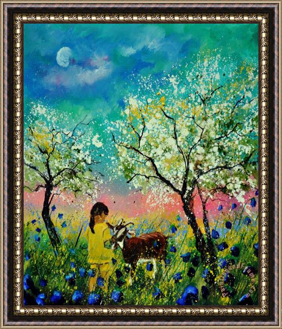 Pol Ledent In the orchard Framed Painting