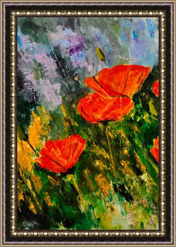 Pol Ledent Poppies 107 Framed Painting