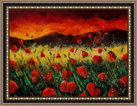 Pol Ledent Poppies 68 Framed Painting