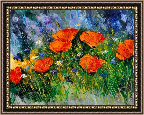 Pol Ledent Poppies 79 Framed Painting