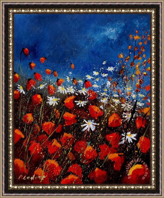 Pol Ledent Red Poppies 451108 Framed Painting