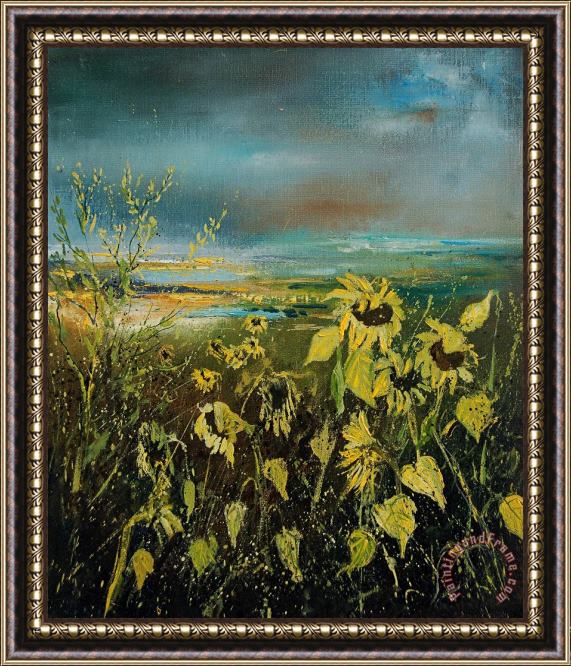 Pol Ledent Sunflowers 562315 Framed Painting