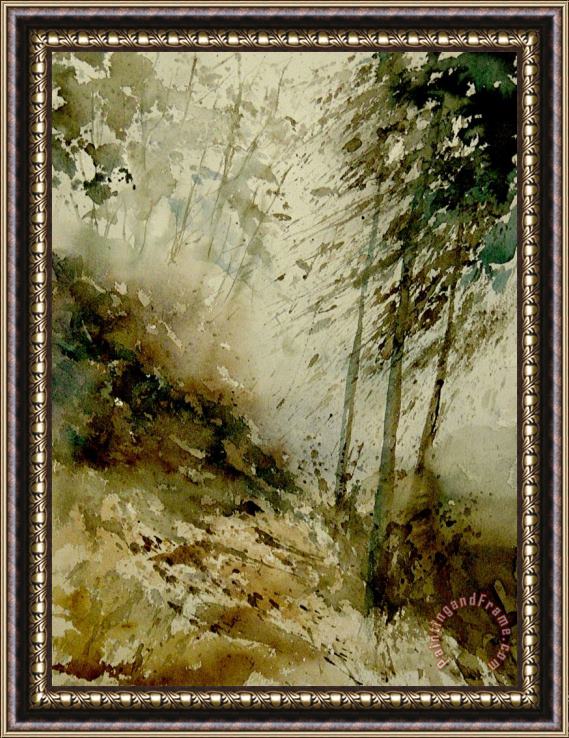 Pol Ledent Watercolor Misty Atmosphere Framed Painting